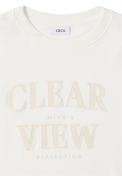 Sweatshirt mit Wording vanilla white