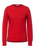 Sweatshirt mit Wording vibrant red