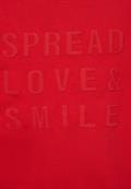 Sweatshirt mit Wording vibrant red