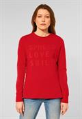 Sweatshirt mit Wording vibrant red