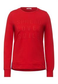 Sweatshirt mit Wording vibrant red