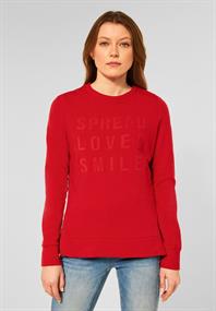 Sweatshirt mit Wording vibrant red