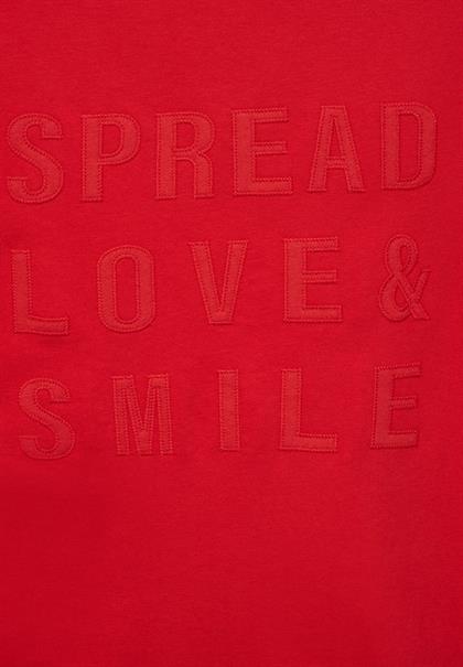 Sweatshirt mit Wording vibrant red