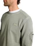 Sweatshirt mit Ärmeltasche greyish shadow olive