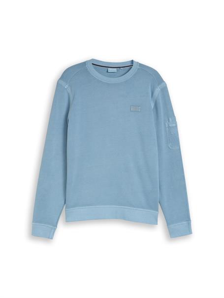 Sweatshirt mit Ärmeltasche mountain spring blue