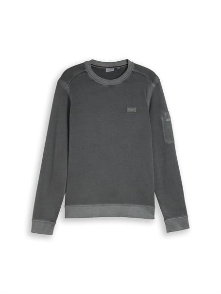 Sweatshirt mit Ärmeltasche tarmac grey