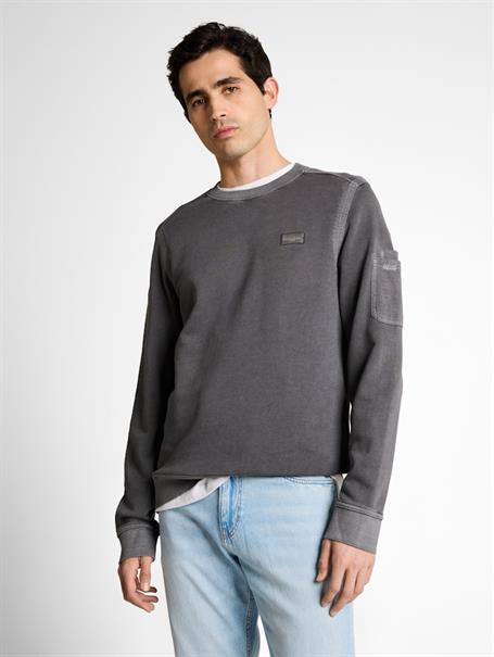 Sweatshirt mit Ärmeltasche tarmac grey