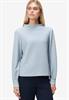 Sweatshirt strukturiert Stehkragen light blue melange