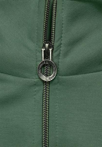 Sweatshirtjacke mit Zipper novel green