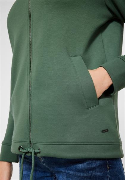 Sweatshirtjacke mit Zipper novel green