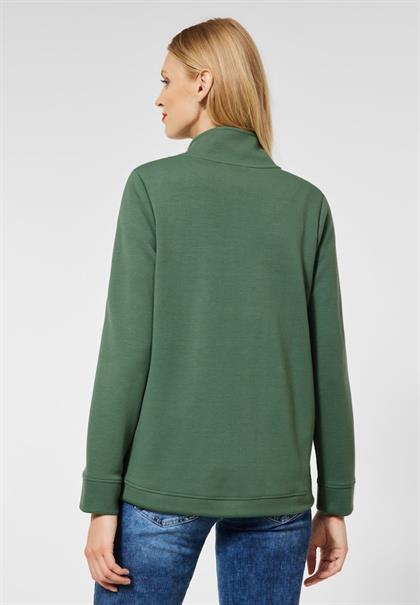 Sweatshirtjacke mit Zipper novel green