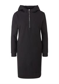 Sweatshirtkleid mit Kapuze schwarz