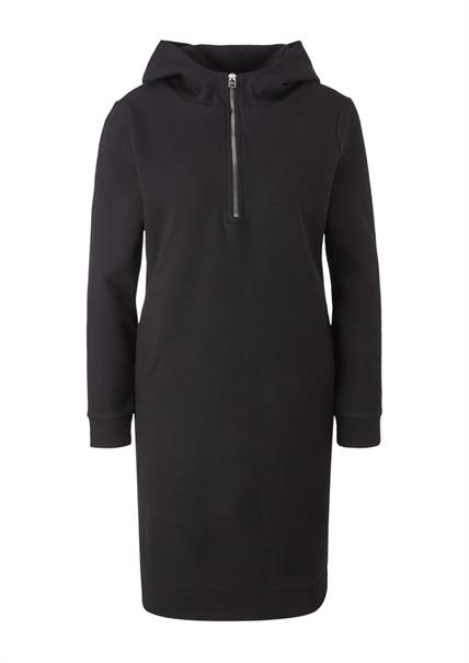 Sweatshirtkleid mit Kapuze schwarz