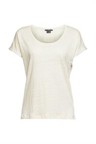 T-Shirt aus 100% Leinen light beige