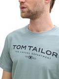 T-Shirt aus Baumwolle mit Logo-Print grey mint
