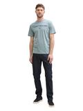 T-Shirt aus Baumwolle mit Logo-Print grey mint