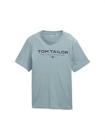 T-Shirt aus Baumwolle mit Logo-Print grey mint