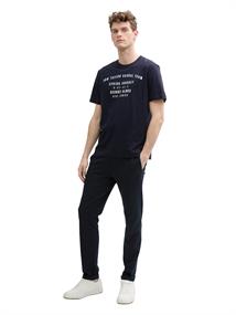 T-Shirt aus Baumwolle mit Print sky captain blue