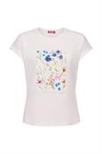 T-Shirt aus Baumwolljersey mit Grafikprint light pink
