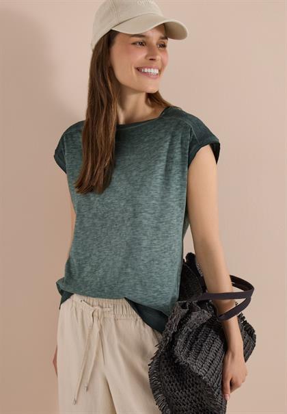 T-Shirt aus Jersey im Garment Dye Look palm breeze green