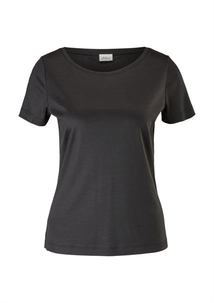 T-Shirt aus Lyocell schwarz