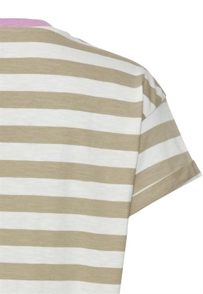 T-Shirt aus Organic Cotton straw stripes