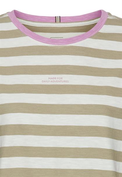 T-Shirt aus Organic Cotton straw stripes