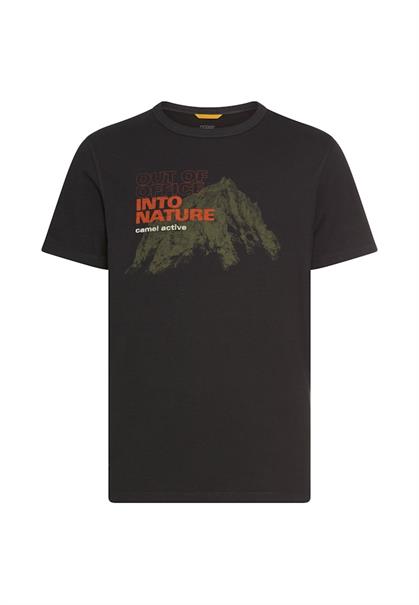 T-Shirt aus reiner Baumwolle asphalt