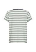 T-Shirt aus reiner Baumwolle jade- milk white