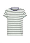 T-Shirt aus reiner Baumwolle jade- milk white
