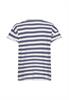 T-Shirt aus reiner Baumwolle ocean blue- milk whi