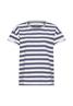 T-Shirt aus reiner Baumwolle ocean blue- milk whi