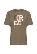 T-Shirt aus reiner Baumwolle shadow khaki