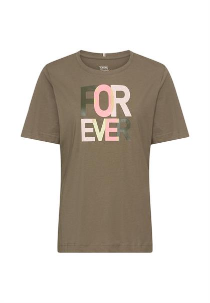T-Shirt aus reiner Baumwolle shadow khaki