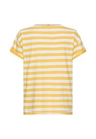 T-Shirt aus reiner Baumwolle yellow- milk white