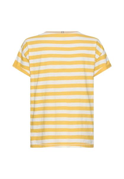 T-Shirt aus reiner Baumwolle yellow- milk white