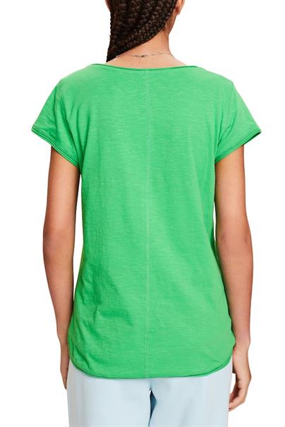 T-Shirt aus Slub Baumwolle green
