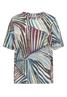 T-Shirt im Ausbrenner-Look mit Print palm breeze green