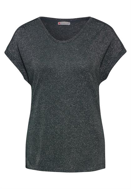 T-Shirt im Glanz-Look hunter green