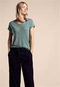 T-Shirt im Glanz-Look seafoam green