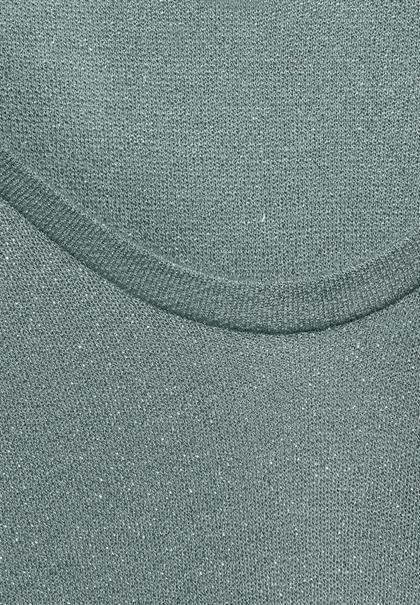 T-Shirt im Glanz-Look seafoam green