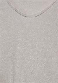 T-Shirt im Glanz-Look smooth sand beige