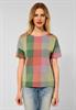 T-Shirt im Karodessin sunset coral