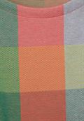 T-Shirt im Karodessin sunset coral