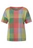 T-Shirt im Karodessin sunset coral
