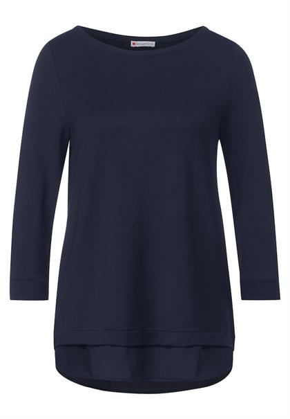 T-Shirt im Lagenlook deep blue