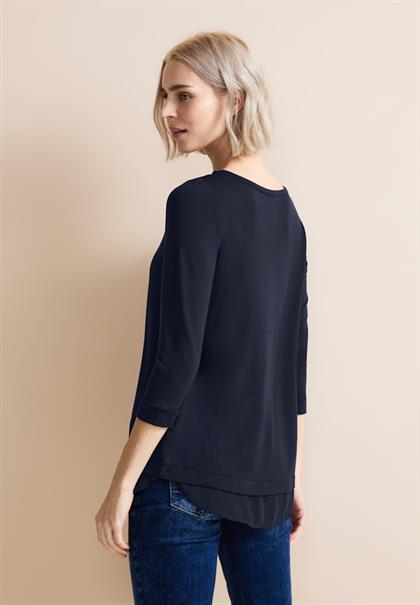 T-Shirt im Lagenlook deep blue