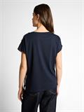 T-Shirt im Material-Mix big navy ginkgo