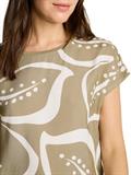 T-Shirt im Material-Mix silver olive