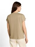 T-Shirt im Material-Mix silver olive